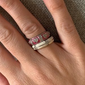 Set of 2 Stackable Silver Rings